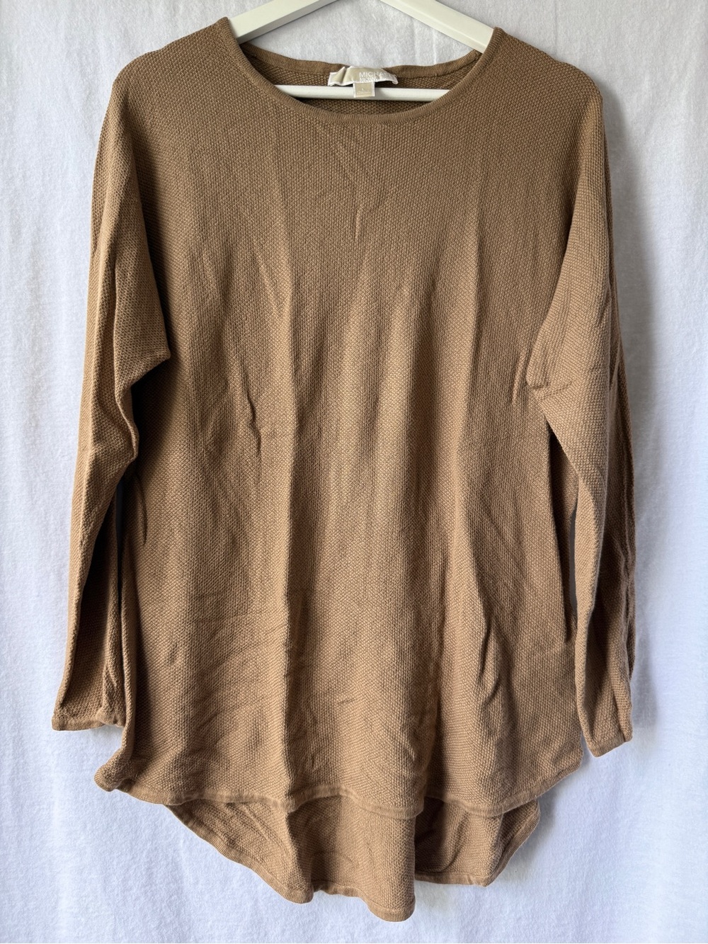 Michael Kors Caramel Women's Long Sleeve Knit Shirt